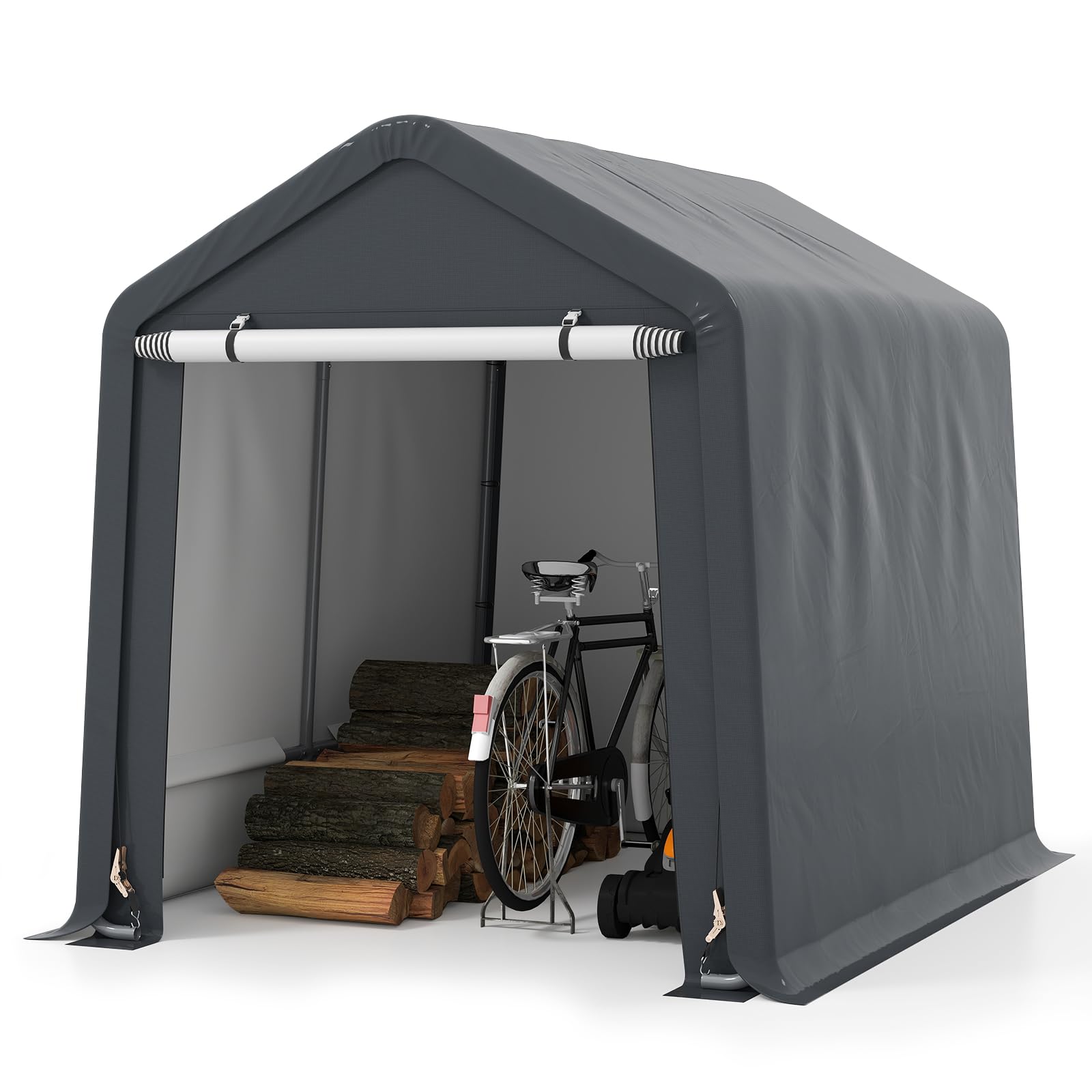 Tangkula 6x6.5/8x6.5Ft Portable Shed